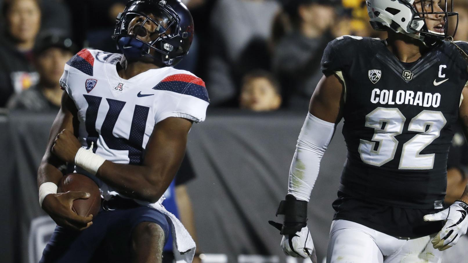 Fill-in QB Khalil Tate sets Division I FBS record as Wildcats beat Colorado, 45-42